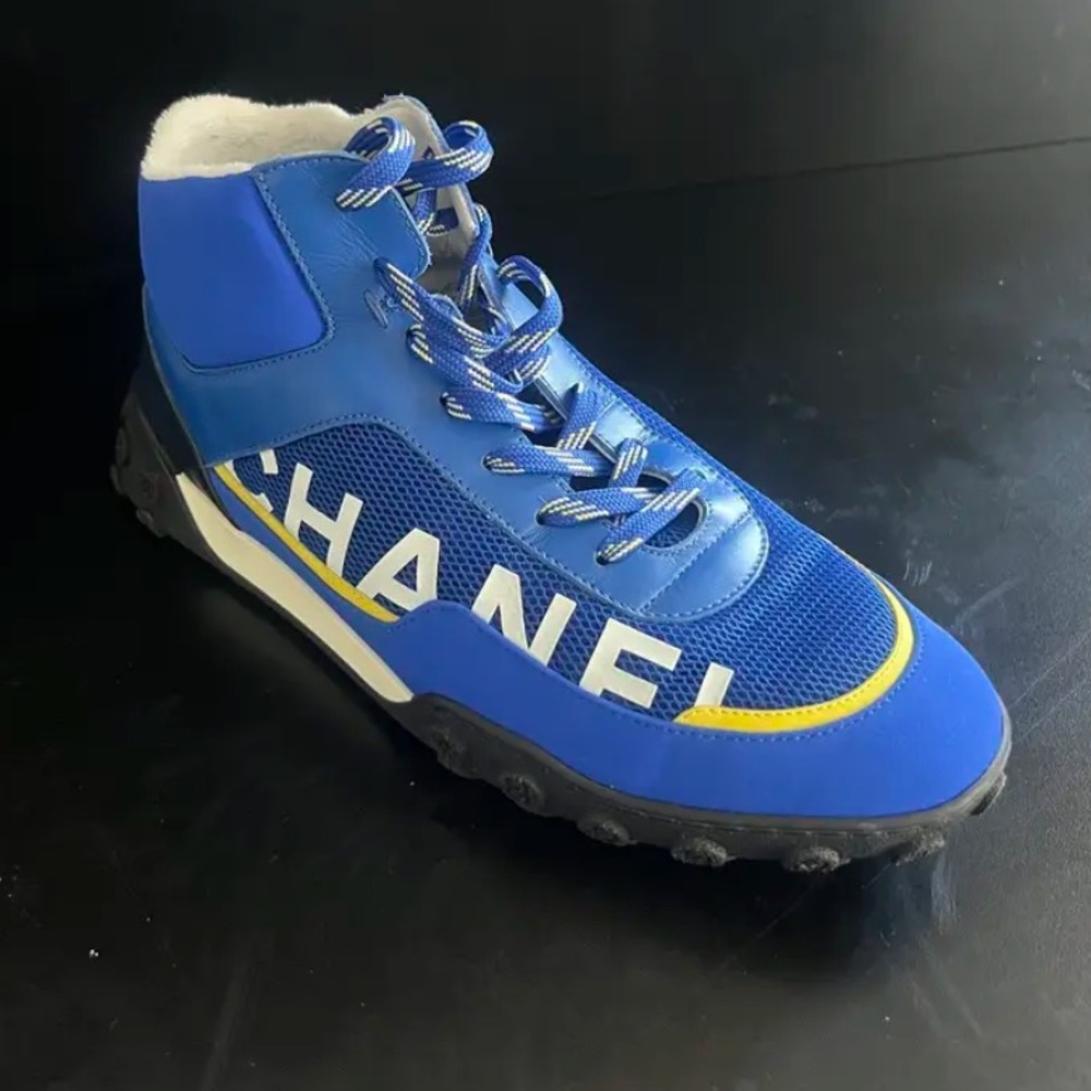 CHANEL Women’s Sneakers in Blue and Yellow
